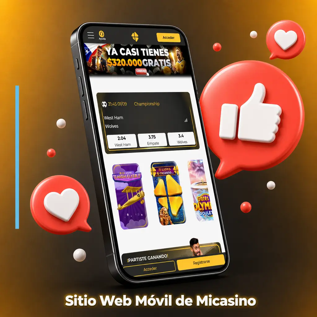 Sitio web móvil de Micasino con acceso rápido desde el navegador, sin descargas, compatible con Android e iOS